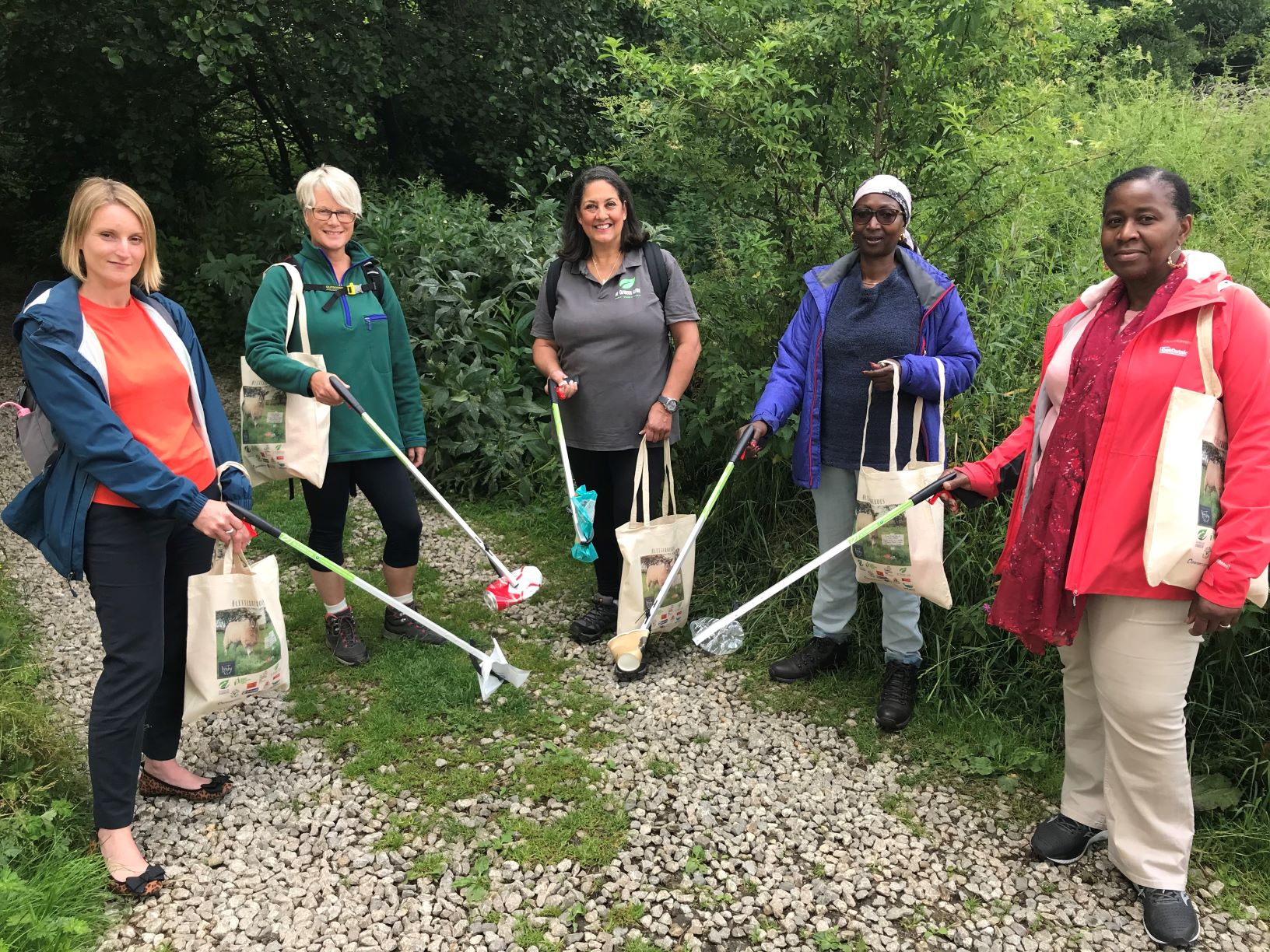 Litter picking with the new kits (resized) unLTD Business